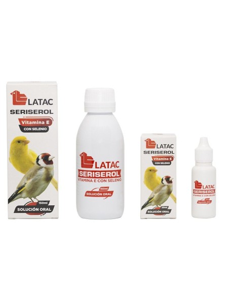 Vitamina E + Selenio SERISEROL LATAC para aves liquido 150 ml